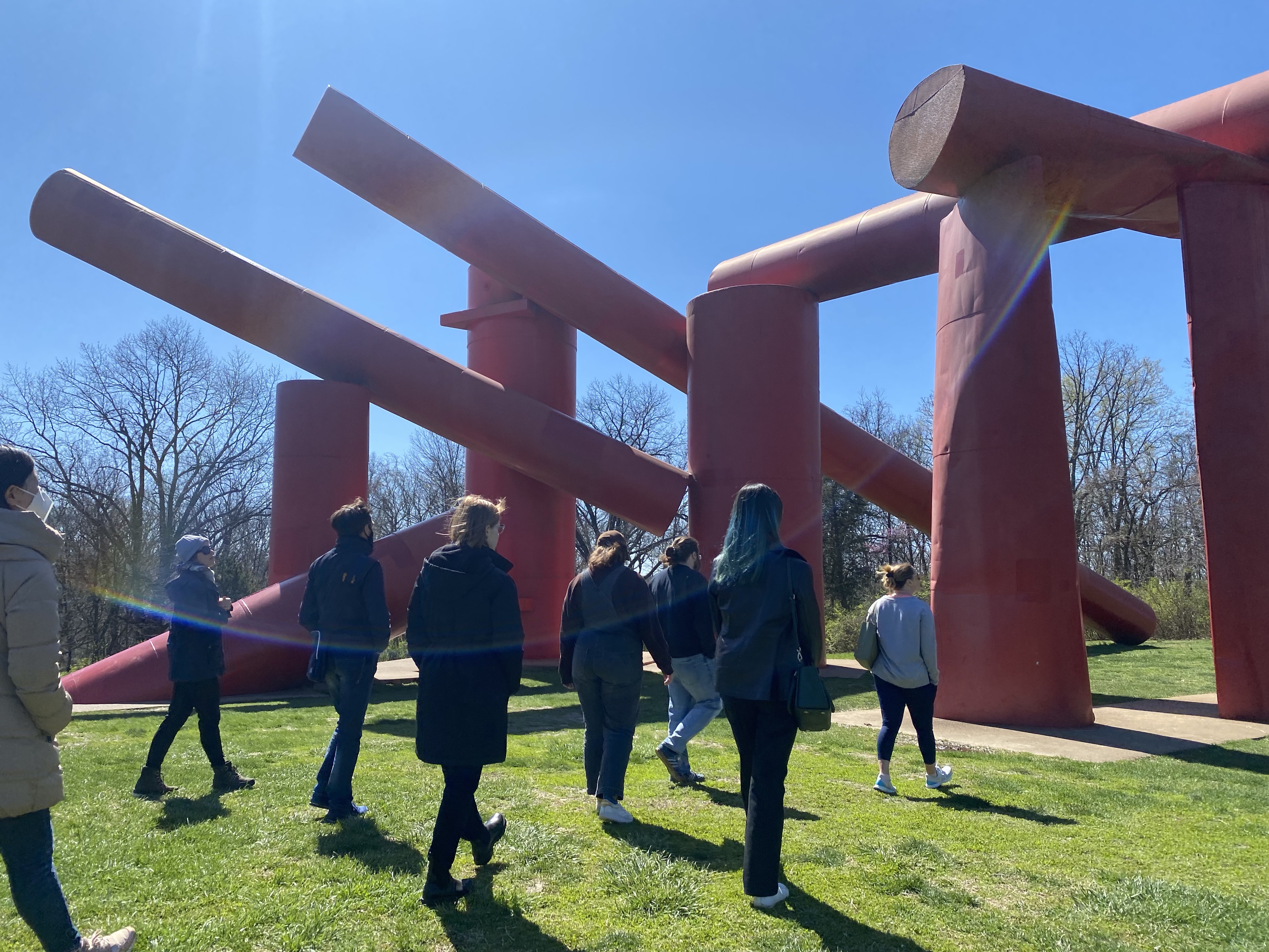 Students at the Laumeier Sculpture Park
