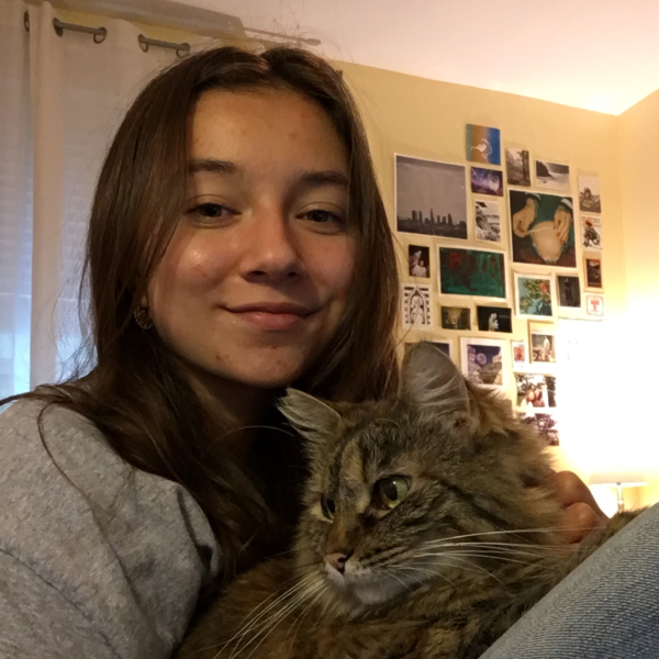 Photo of Kay Ingulli and her cat