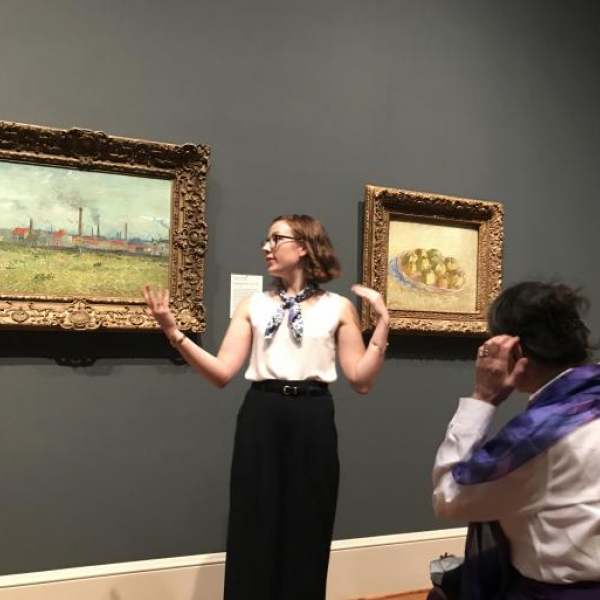 Doctoral students Kirsten Marples and Allison Perelman deliver public gallery talks