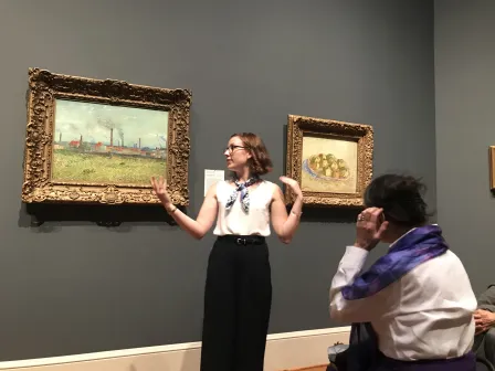 PhD Candidate Kirsten Marples giving gallery talk at the Saint Louis Art Museum