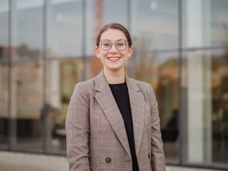 Headshot of graduate student Julie James