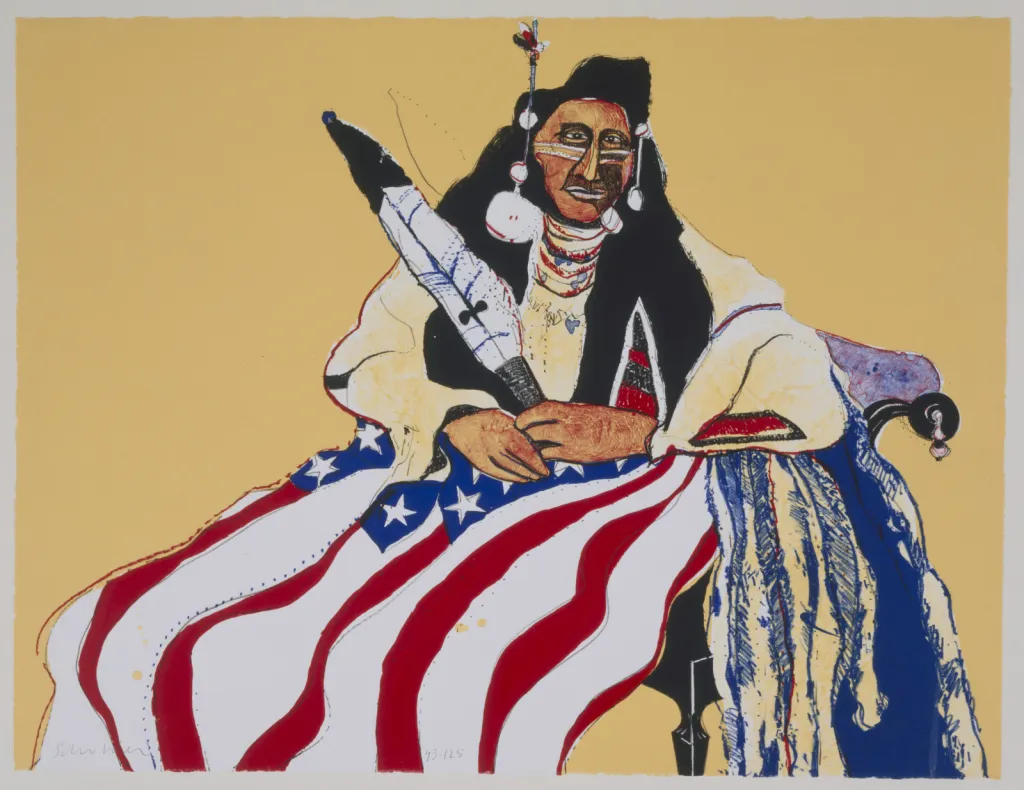 Bicentennial Indian, from the “Spirit of Independence: Kent Bicentennial Portfolio” by Fritz Scholder