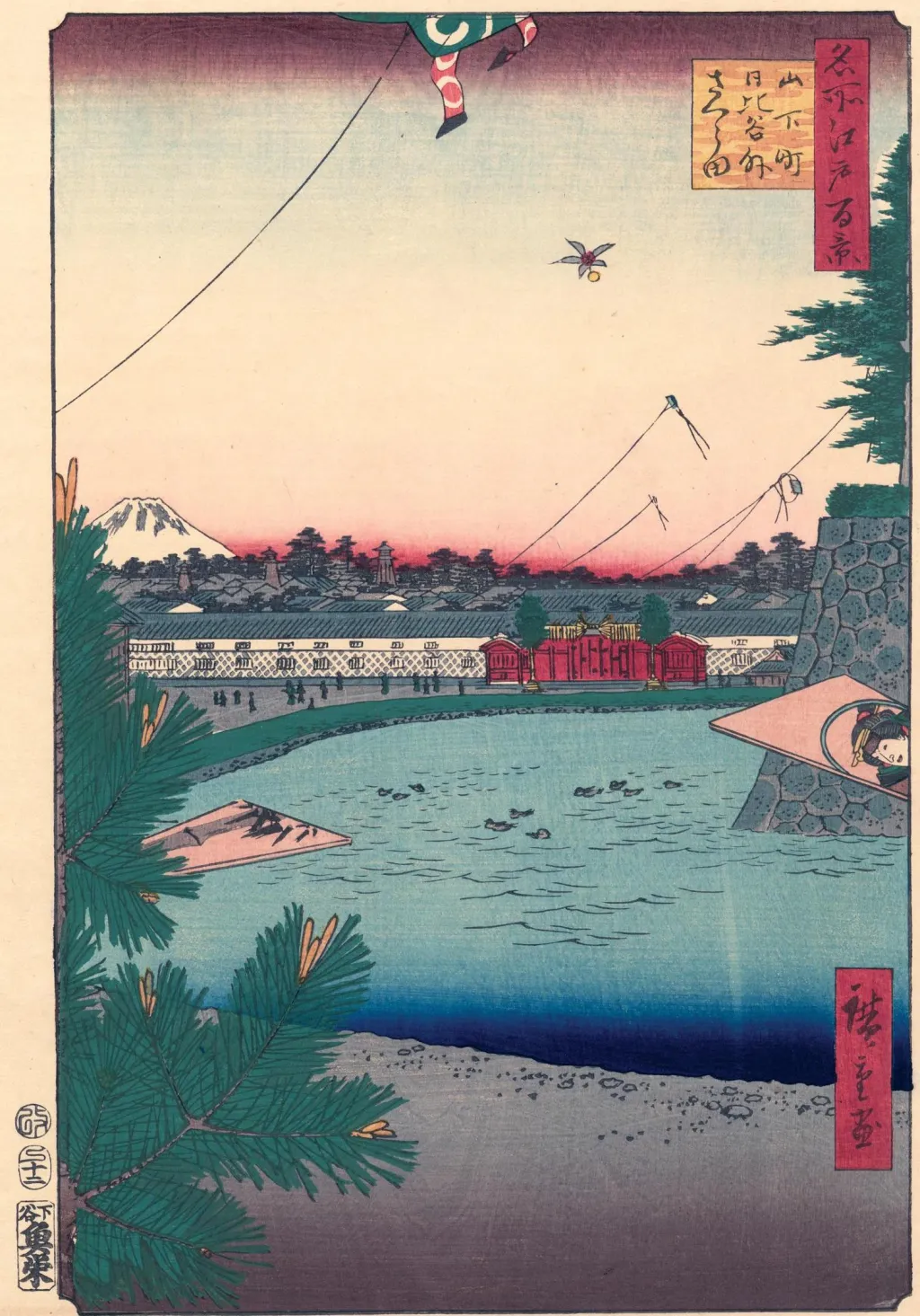 Utagawa Ichiryusai Hiroshige, Yamashita-Cho, Hibaya, Soto Sakurada, from Meisho Edo, 1857.